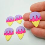 Aplique Sorvete Emborrachado Silicone