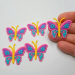 Aplique Borboleta Emborrachado Silicone