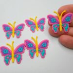 Aplique Borboleta Emborrachado Silicone - Imagem 2