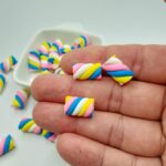 Aplique Marshmallow tubo torcido passante Colorido - Imagem 3