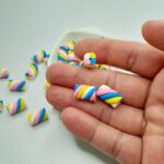 Aplique Marshmallow tubo torcido passante Colorido
