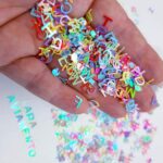 Aplique Letra Letrinha Alfabeto degrade Pvc 6mm- 50G - Imagem 2