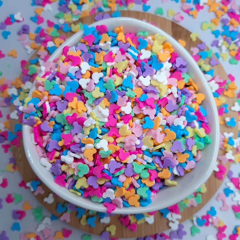 aplique-fimo-fatiado-michey.jpg Aplique Biscuit Confete Michey Mouse Colorido 15gr - Imagem 1