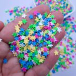 Aplique Confete  Estrela Colorido Eva 15gr