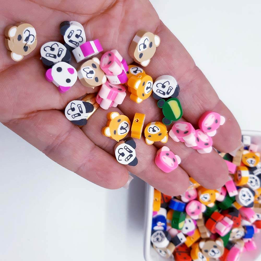fimo-bichinhos.jpg Entremeio de Borracha Fimo Bichinhos-20/40 Unid. - Imagem 1