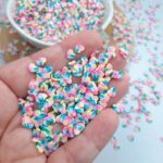 Aplique Fimo Confete Coração tie dye 15gr - Imagem 2