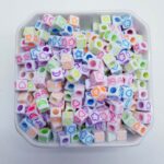 Miçangas  Entremeio Dadinho Desenhos 6x6mm -50G - Imagem 2