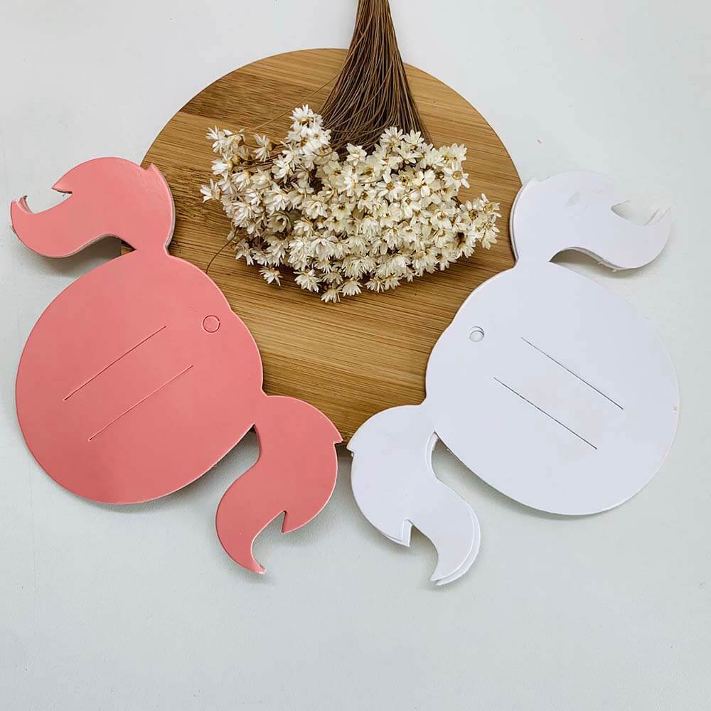 tag cabeca de boneta rosa e branca Embalagem Nuvem Cabeça de boneca-50unid. - Imagem 1