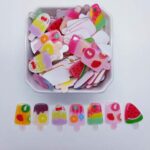 5 Aplique para Laços sorvete frutas Acrilico 2,5cm - Imagem 2
