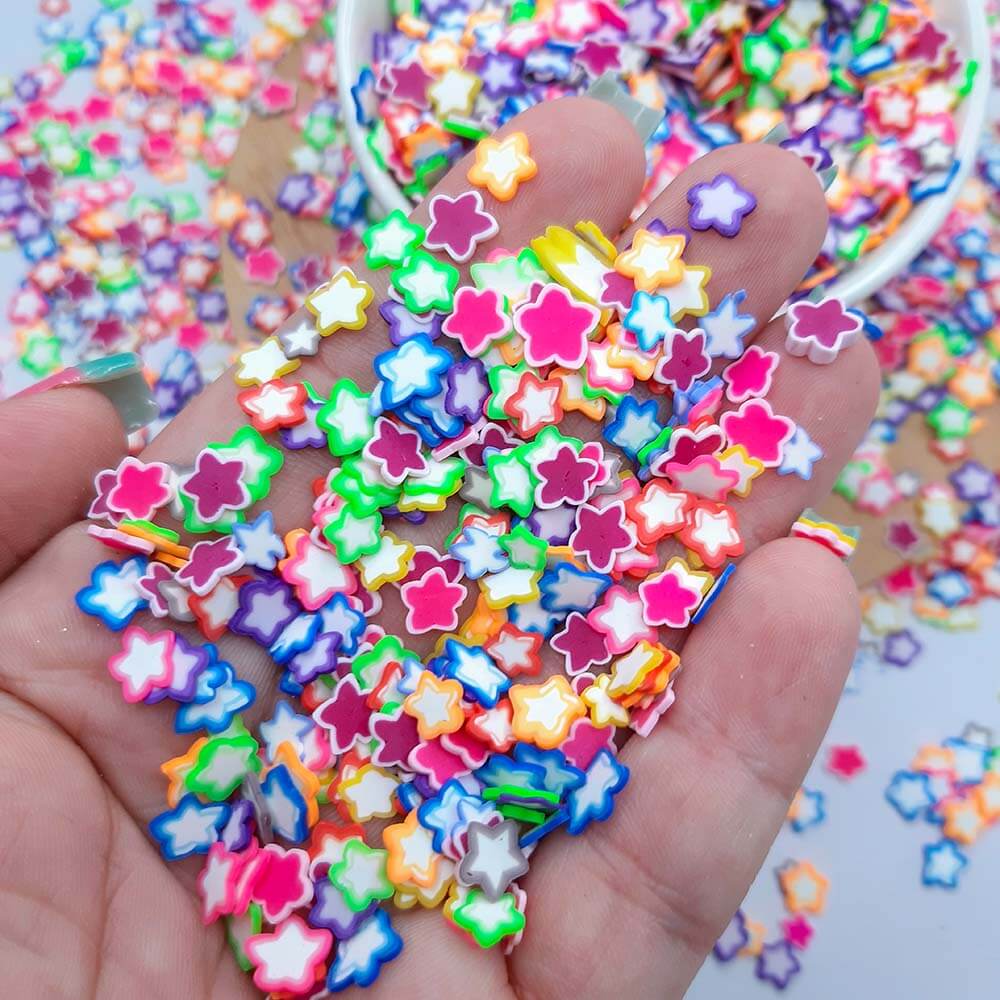 aplique fimo fatiado estrela2 Fimo Estrela