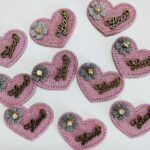 Aplique para Laço Coração love croche 3,5cm-2unid - Imagem 2