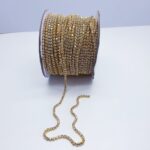 Corrente de Strass SS14 Dourado com cristal 1 metro - Imagem 2