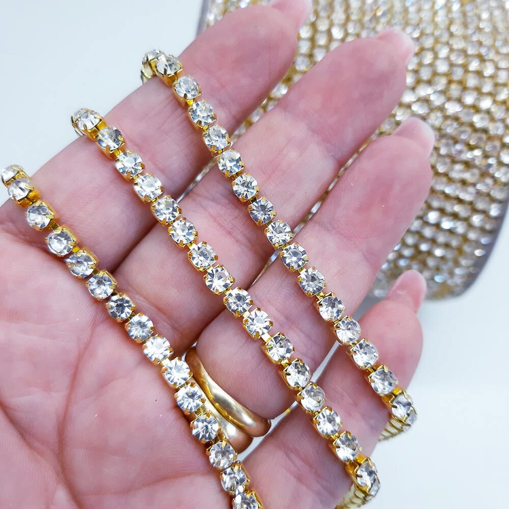 corrente strass metro