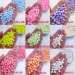 Bola Plástico Leitosa Brilho 08mm -50unidade - Imagem 2
