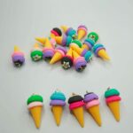 3 Pingente para Pulseira  Sorvetinho Colorido Artesanato - Imagem 2