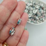 Entremeio Rondele de Strass Bijuteria Colorido 10mm - Imagem 4