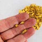 Fecho de Rosca com argola Latão para Bijuteria 4x12mm