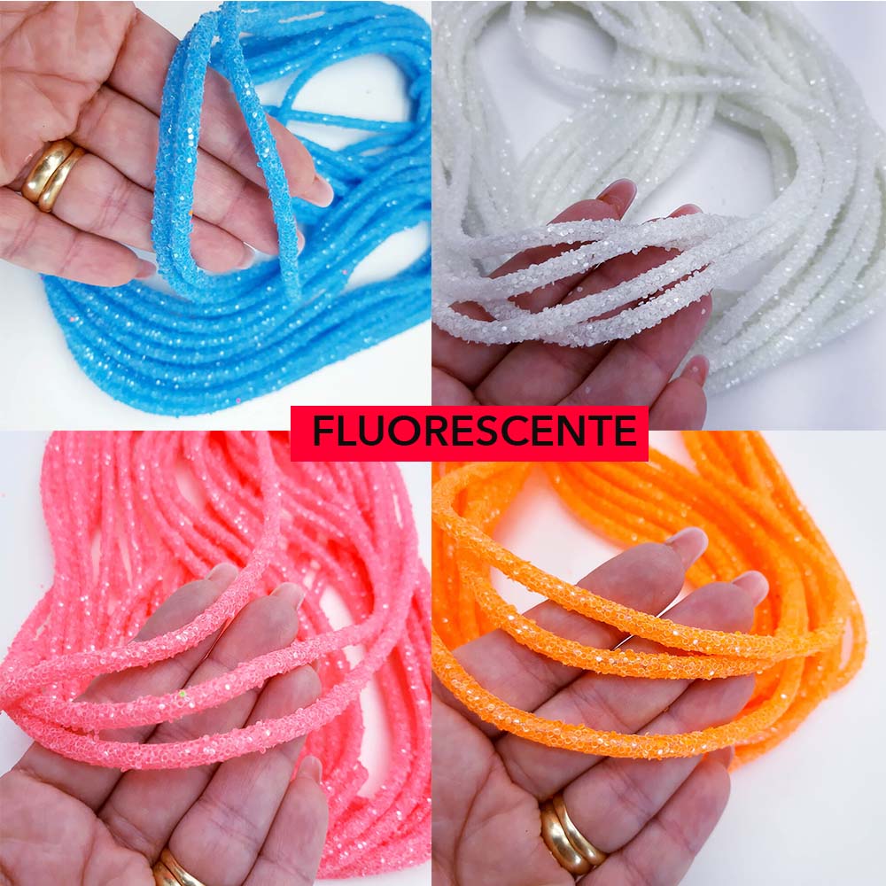TUBO PAETE FLUORESCENTE Tubo Paetê Confete Fluorescente