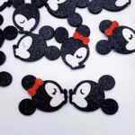 Aplique para Laços Minnie e Mickey c/glitter 5,90cm- 1 par - Imagem 2