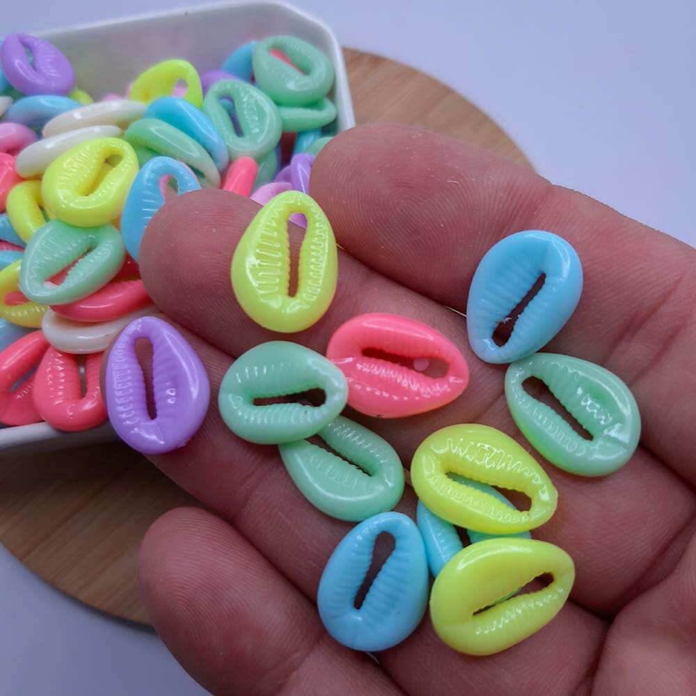 buzios1 Búzios Colorido Miçanga Búzios 12x18mm - Imagem 1