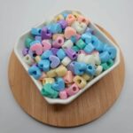 Miçanga para Bijuteria Coração Cor Candy 11x10mm - Imagem 3