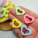 Miçanga Coração Pingente Passante 3,3X2,6cm