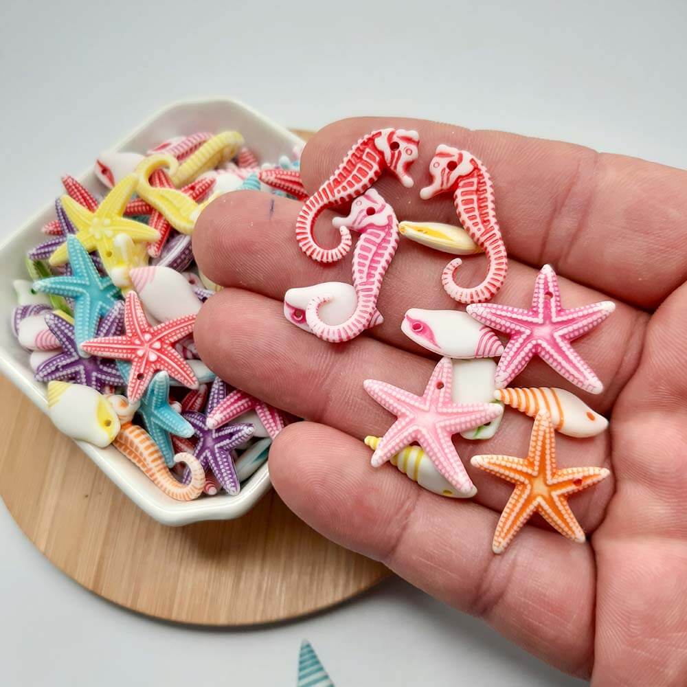 estrela do mar mis1 Miçanga Pingente Infantil Fundo do Mar - Imagem 1