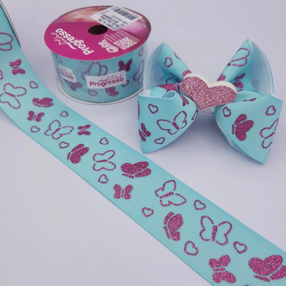 fita progresso glitter borboleta Fita Glitter Borboleta Progresso