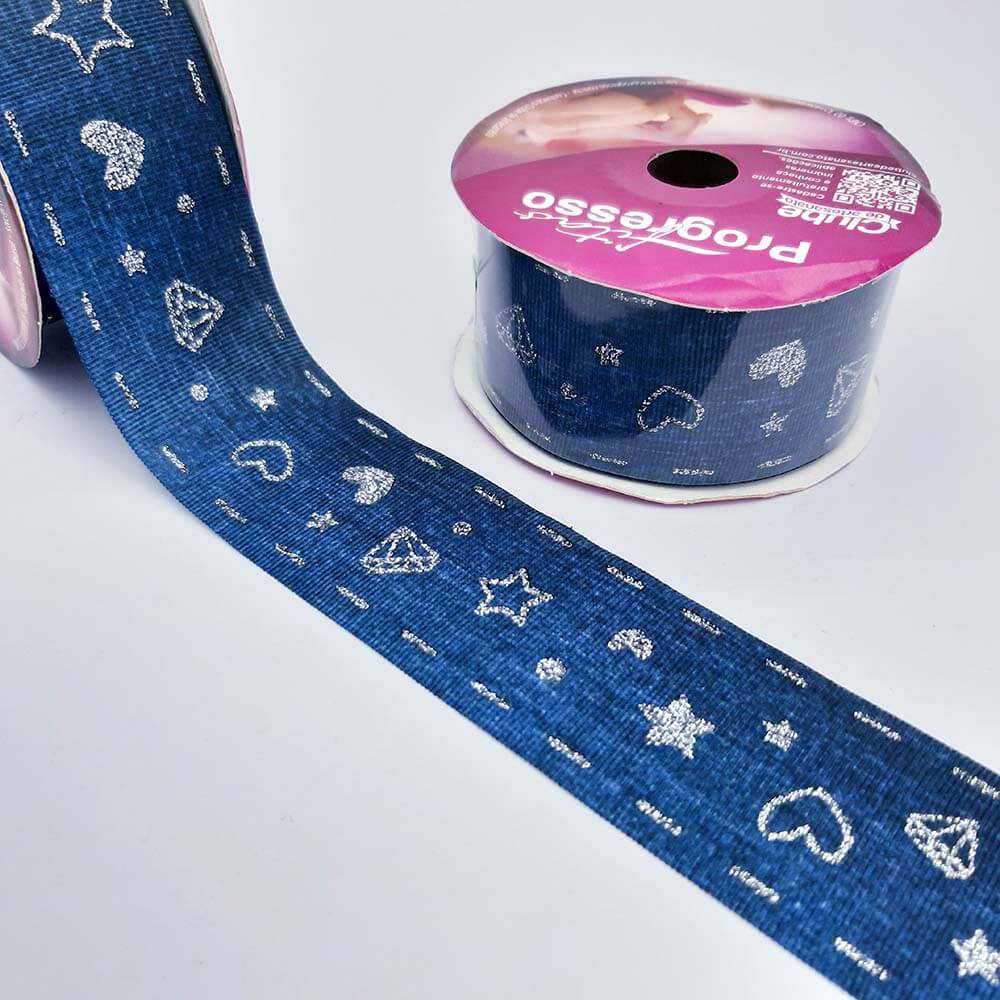 fita progresso jeans glitter Fita Jeans Progresso Glitter Prata