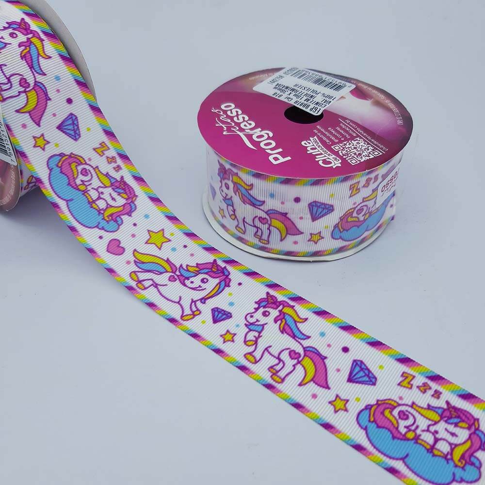 fita unicornio progresso Fita Estampa Unicórnio Progresso nº9-38mm