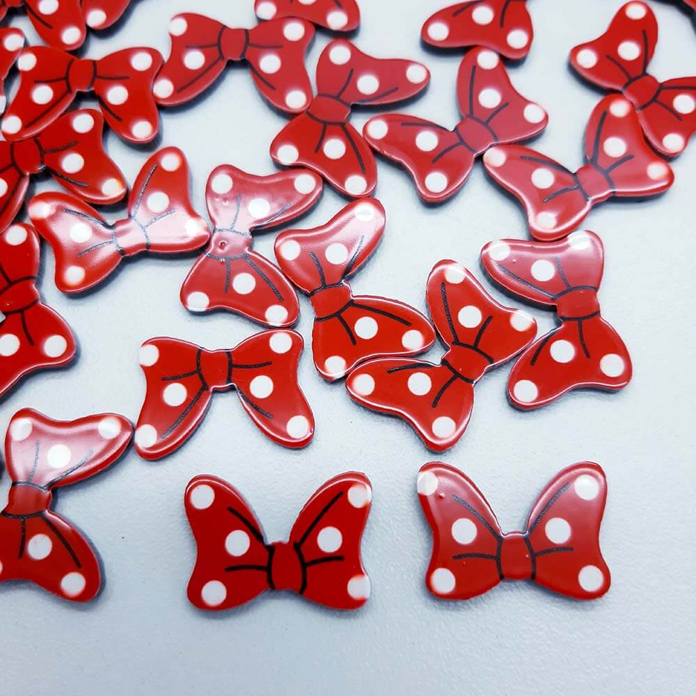lacinho minnie pequeno1 Aplique Lacinhos para Laços minnie-2,10x1,50cm- 2 unid. - Imagem 1