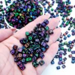 Letrinha Alfabeto Preto/Colorido 6x6mm- 50 gramas - Imagem 2