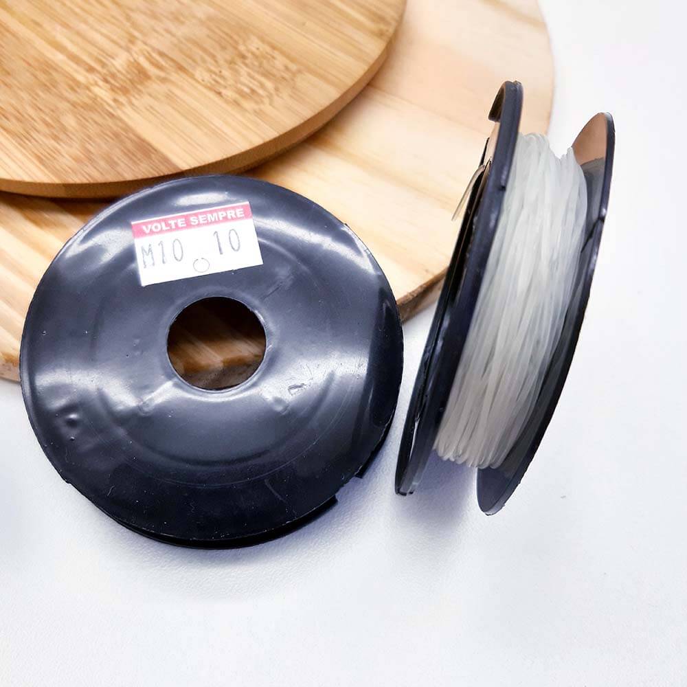 linha silicone 1mm Fio de Silicone Transparente 1,0mm-100mt