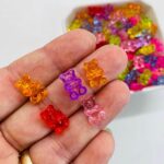 Miçanga entremeio Ursinho passante translucido 8x12mm - Imagem 2