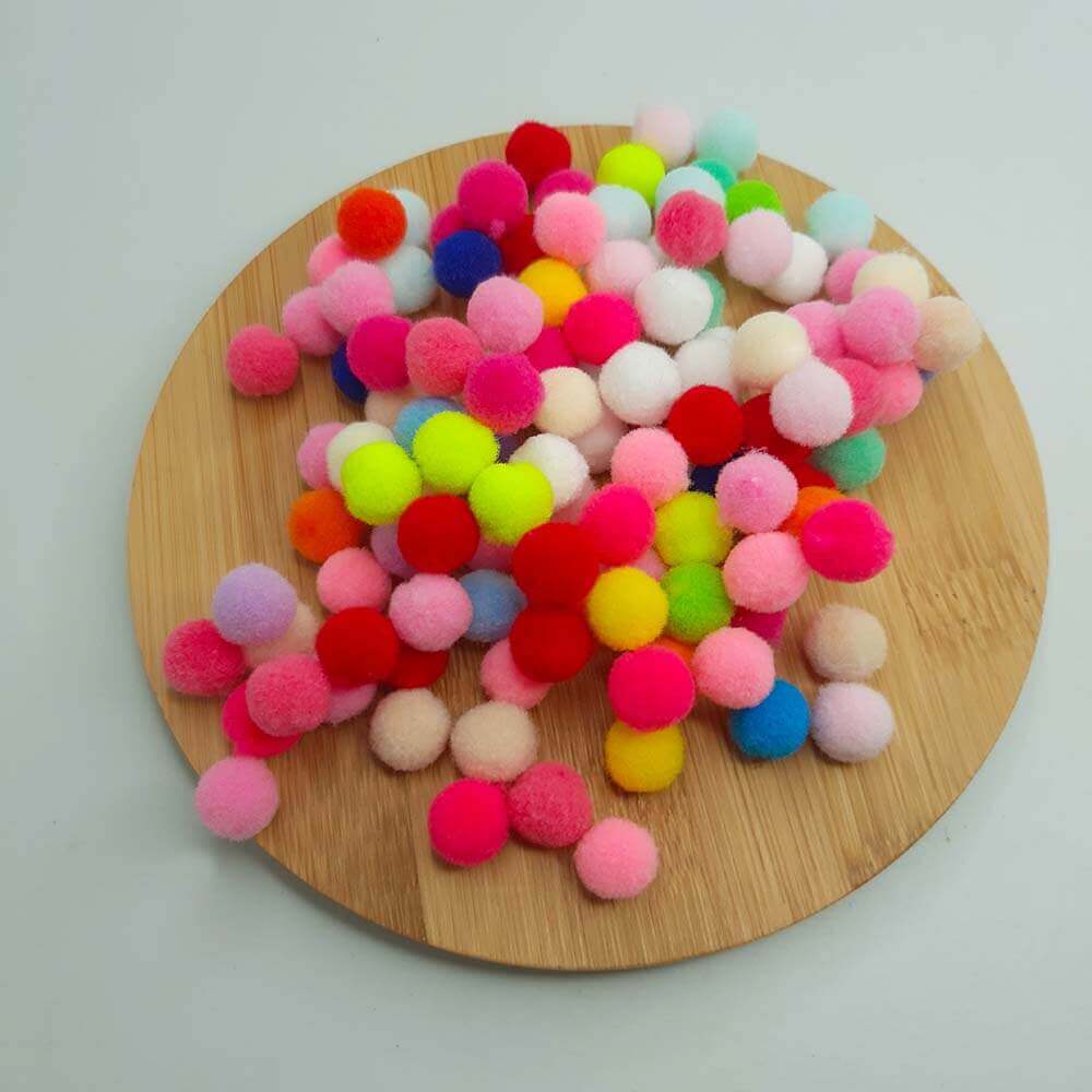 pompom 1cm sortido colorido Pompom Mine Colorido