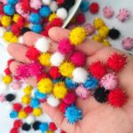 Pompom Festa Colorido Brilhante 1,5cm- 100 unidade - Imagem 2