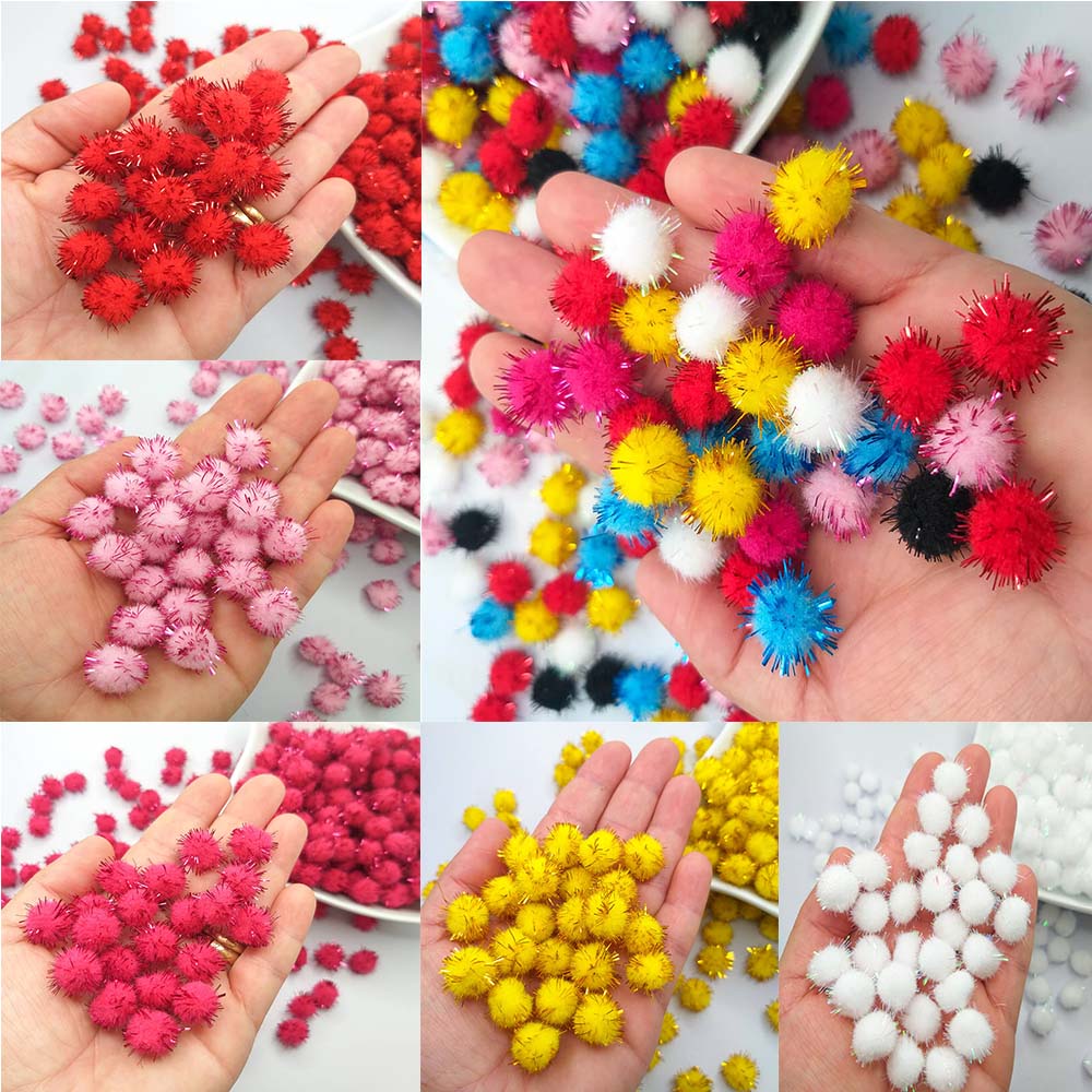 pompom festao 15mm Pompom Festa Brilhante 1,5cm- 50 unidade - Imagem 1