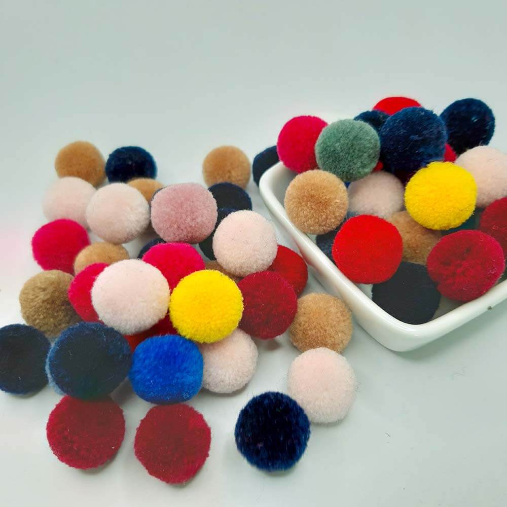 pompom la extra 15mm2 Pompom Extra Cores Quentes 1,5cm - 50 unidade - Imagem 1