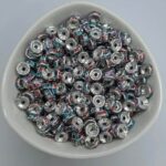Entremeio Rondele de Strass Bijuteria Colorido 8mm - Imagem 2