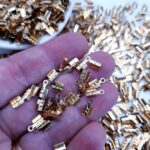 Terminal para Bijuterias dourado 8x5mm