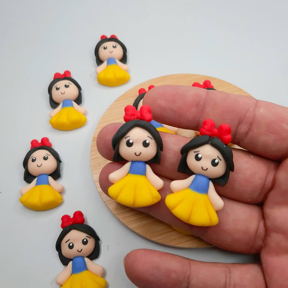 6 branca de neve Personagem Princesa Branca de Neve Biscuit -Unid - Imagem 1