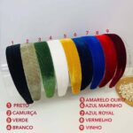 Tiara De Veludo Para Customizar Larga Lisa 30mm - Imagem 2
