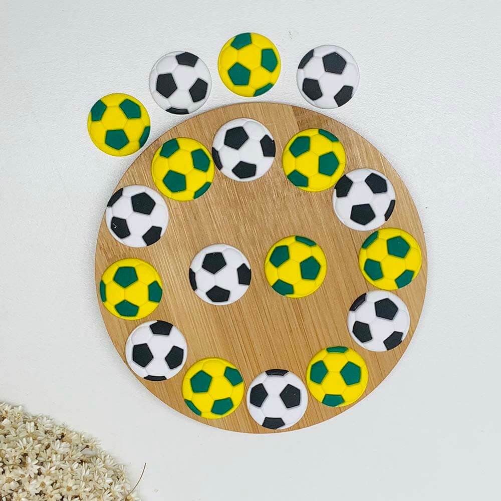 apliqui bola de futebol Aplique Emborrachado Bola de Futebol -3unidade