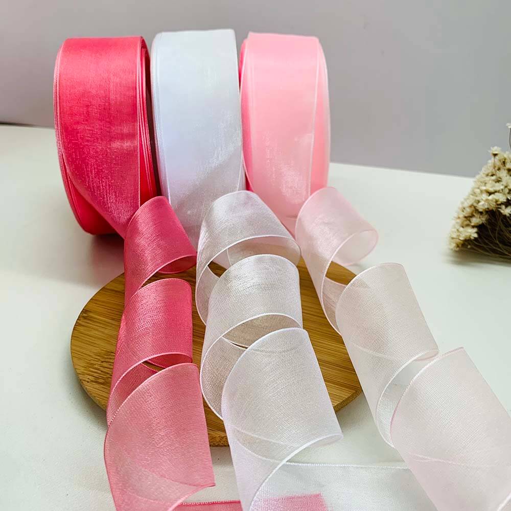 fita 38mm organza sanding Fita Organza Voal Sanding