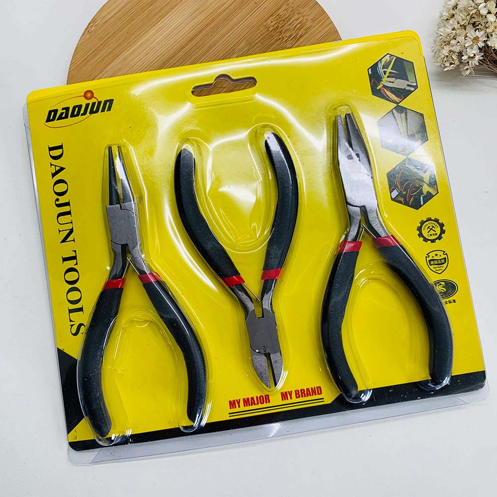 kit alicate 3 tamanhos Kit 3 Mini Alicates 4.5 Artesanato Redondo/ Bico/ Corte