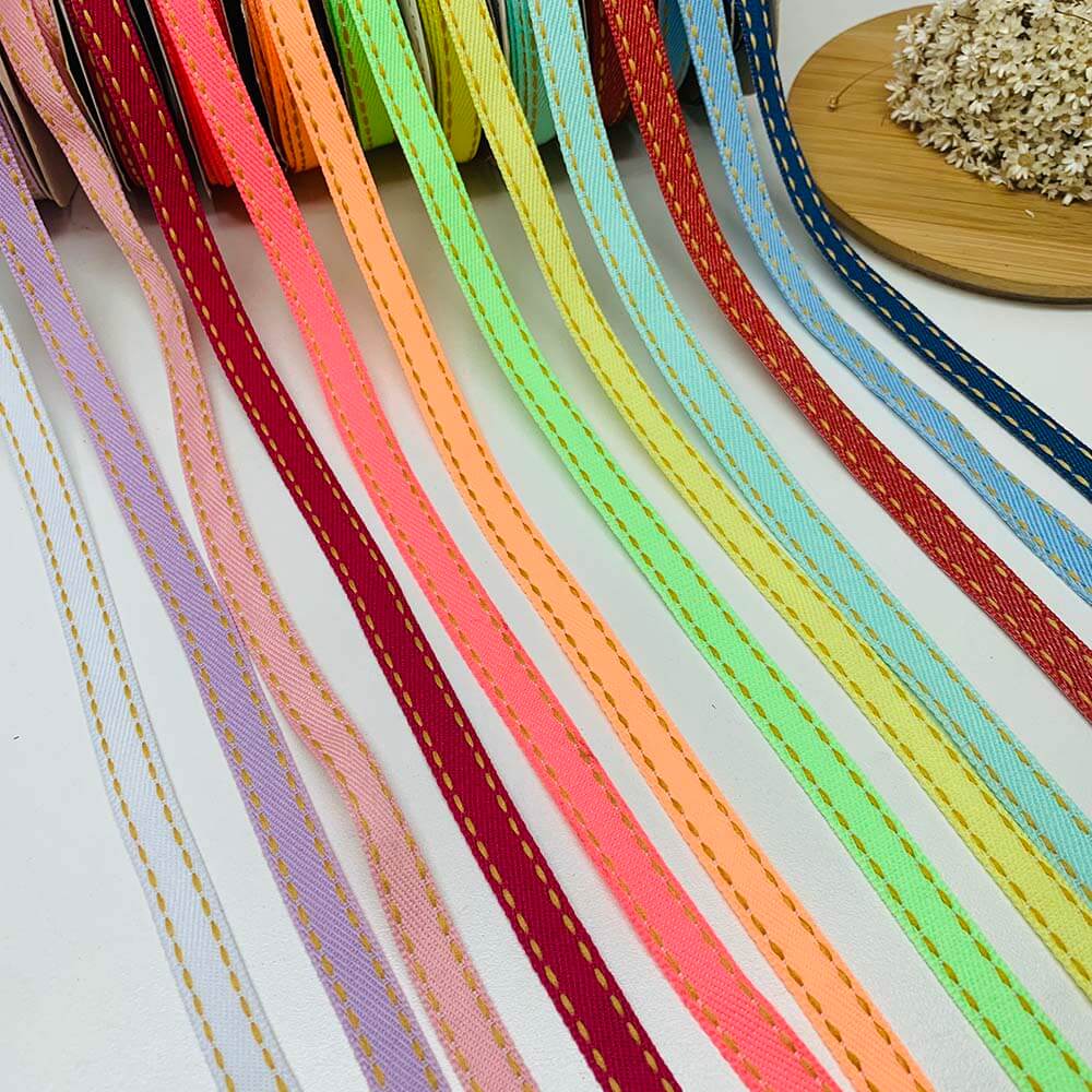 paleta fita sinimbu pesponto 10mm 2 Fita Pespontada Jeans Sinimbu 10mm- rolo 10mts