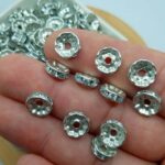 Entremeio Rondela de Strass Prata 10mm - Imagem 2