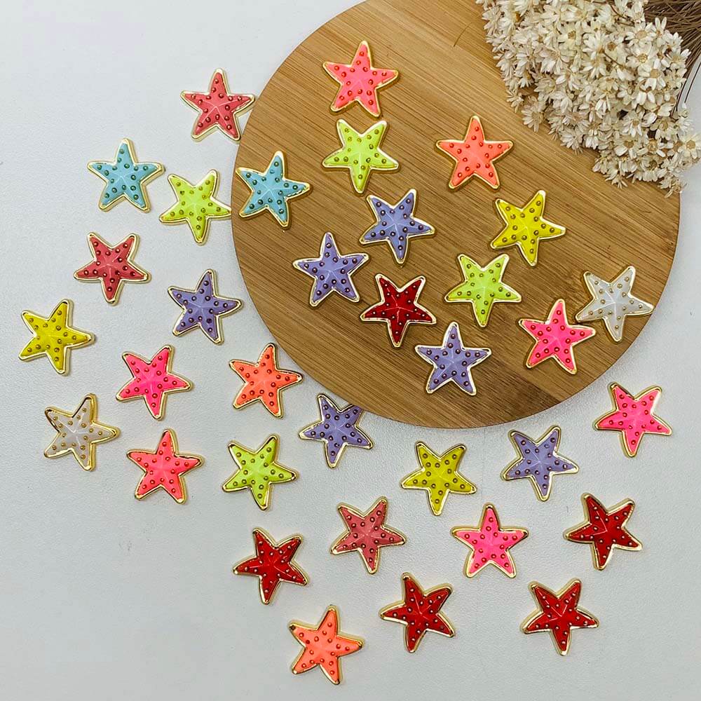 APLIQUE ESTRELA DO MAR COLORIDA PEQUENA Aplique Estrela do Mar Colorida Pequena-6unid