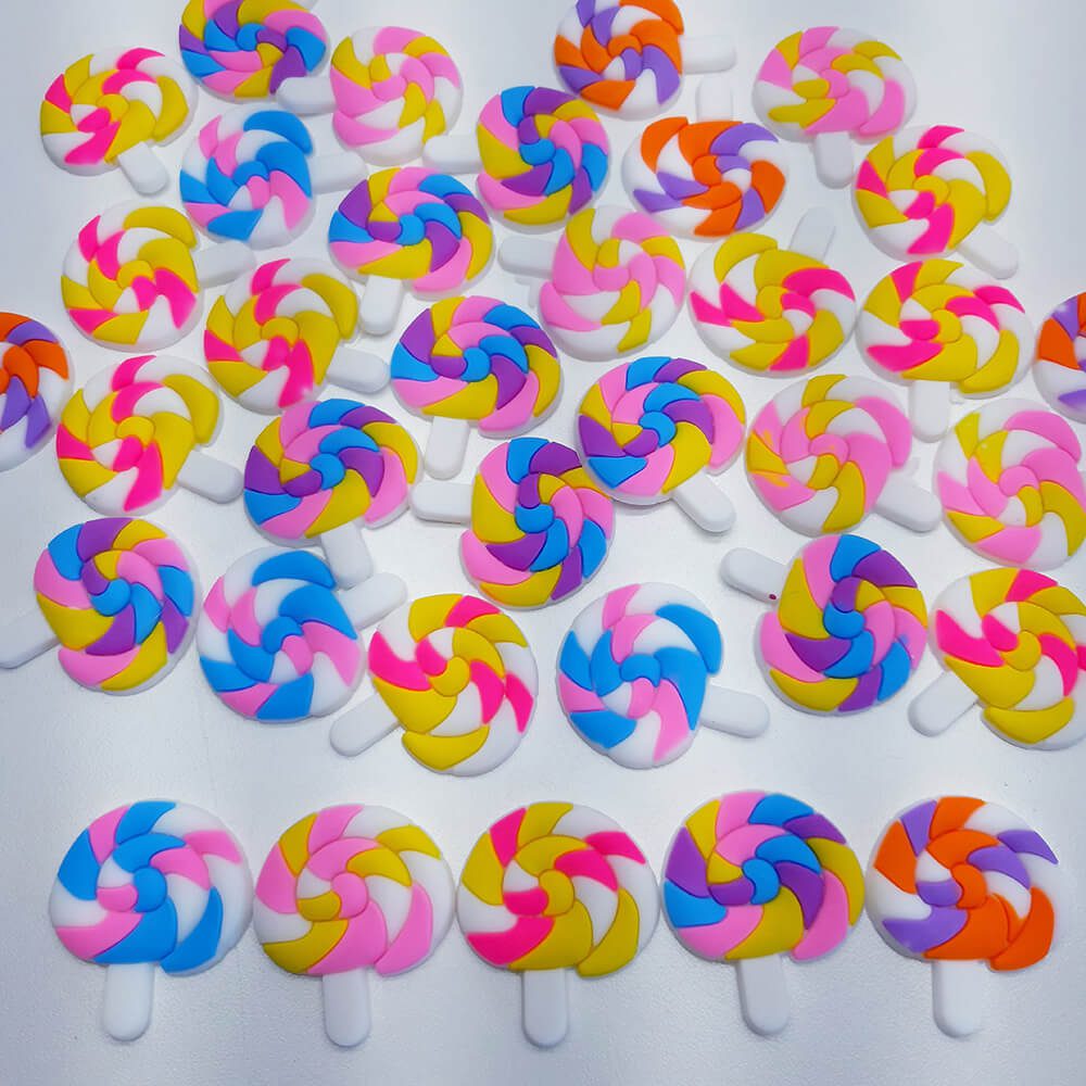 Aplique pirulito cores emborrachado Aplique pirulito cores emborrachado