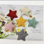 Aplique Estrela Tecido Riscado Acolchoado- 3 unidade - Imagem 2